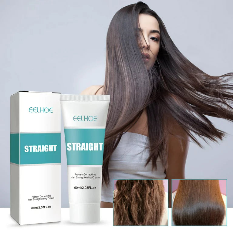 Keratin Hair Straightening Cream (Korean, Unisex) - Silky Smooth Hair for All